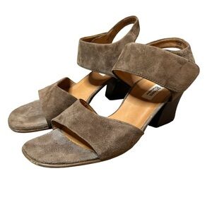 Paul Green Brown Suede Wedge Sandals Sz 8 (US size 10.5)